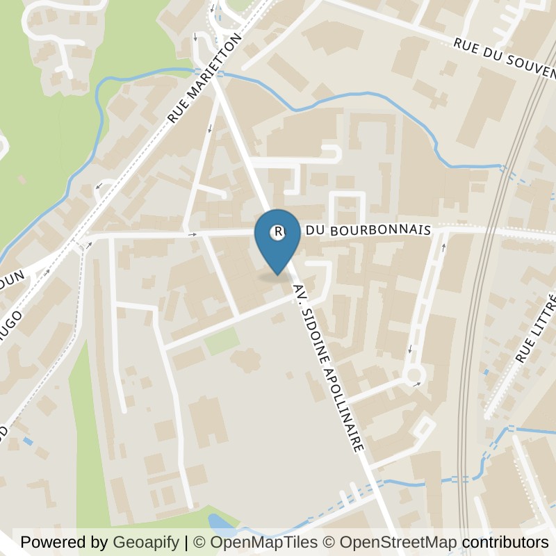 Map: location of L'Appart Fitness Lyon 9 Valvert in Lyon