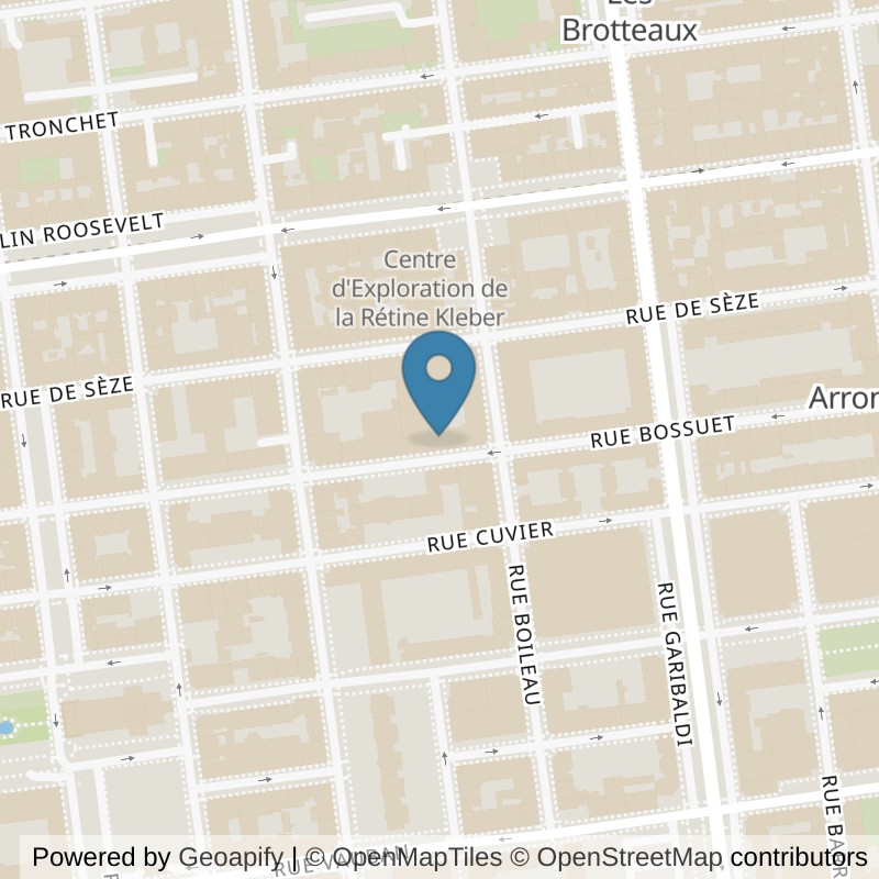 Map: location of L'Appart Fitness Lyon 6 Bossuet in Lyon