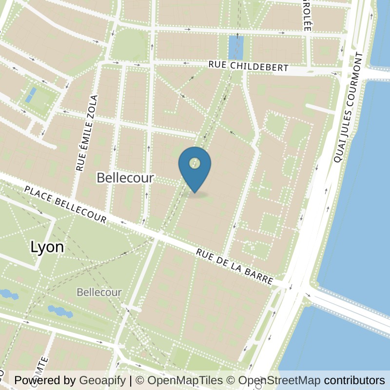 Map: location of L'Appart Fitness Lyon 2 Bellecour in Lyon