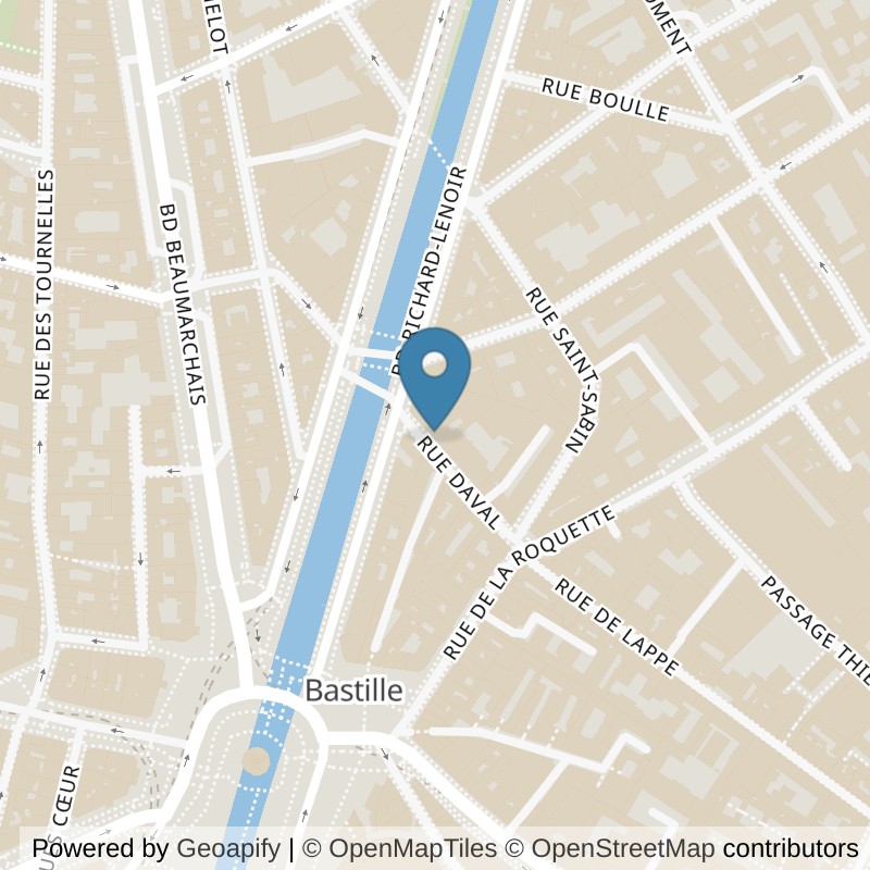 Map: location of L'Appart Fitness Paris 11 Bastille in Paris