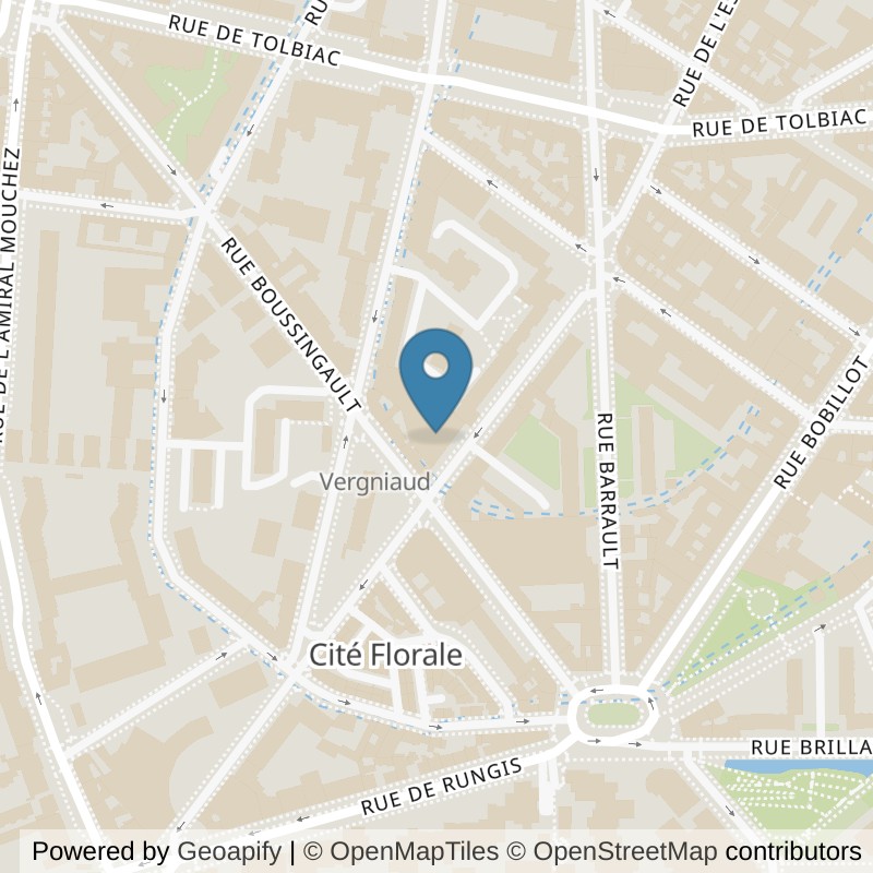 Map: location of L'Appart Fitness Paris 13 Charléty in Paris
