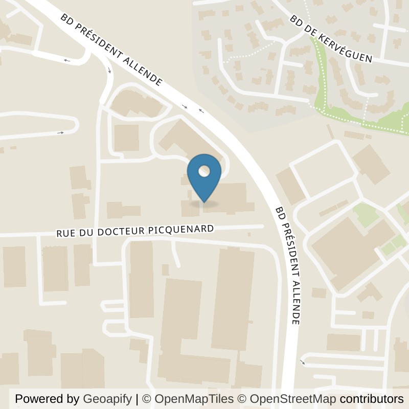 Map: location of L'Appart Fitness Quimper in Quimper