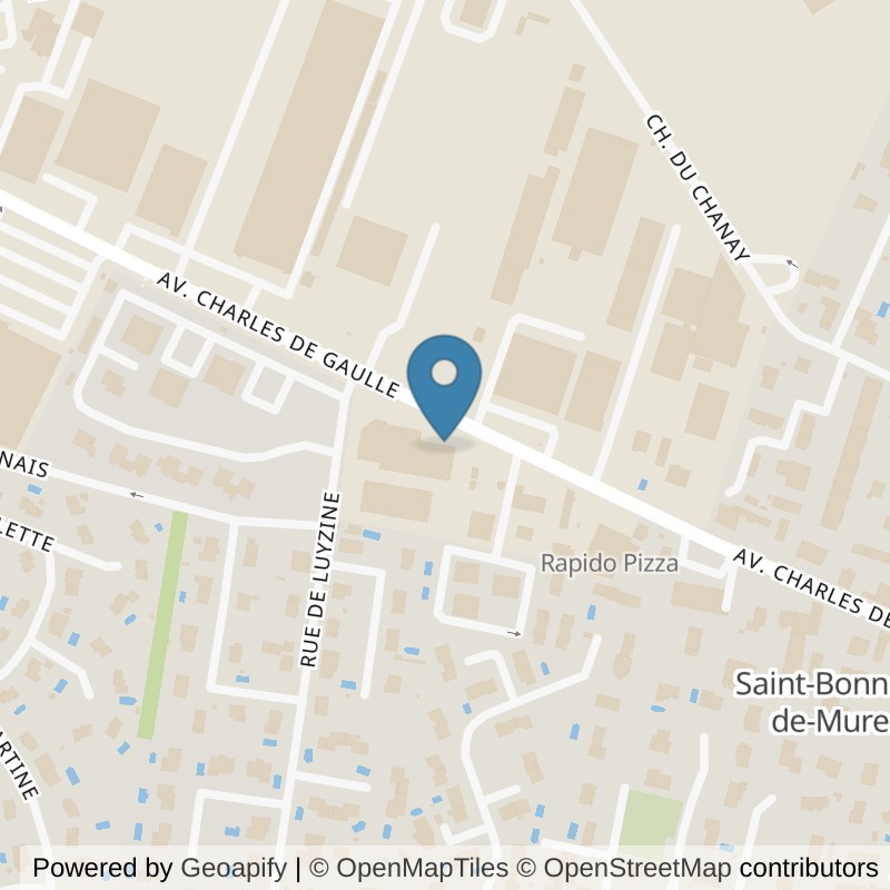 Map: location of L'Appart Fitness Saint-Bonnet-de-Mure in Saint-Bonnet-de-Mure