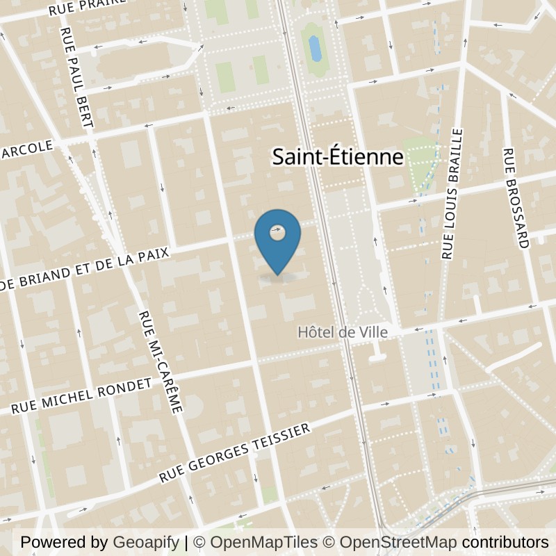 Map: location of L'Appart Fitness Saint-Étienne Centre in Saint-Etienne