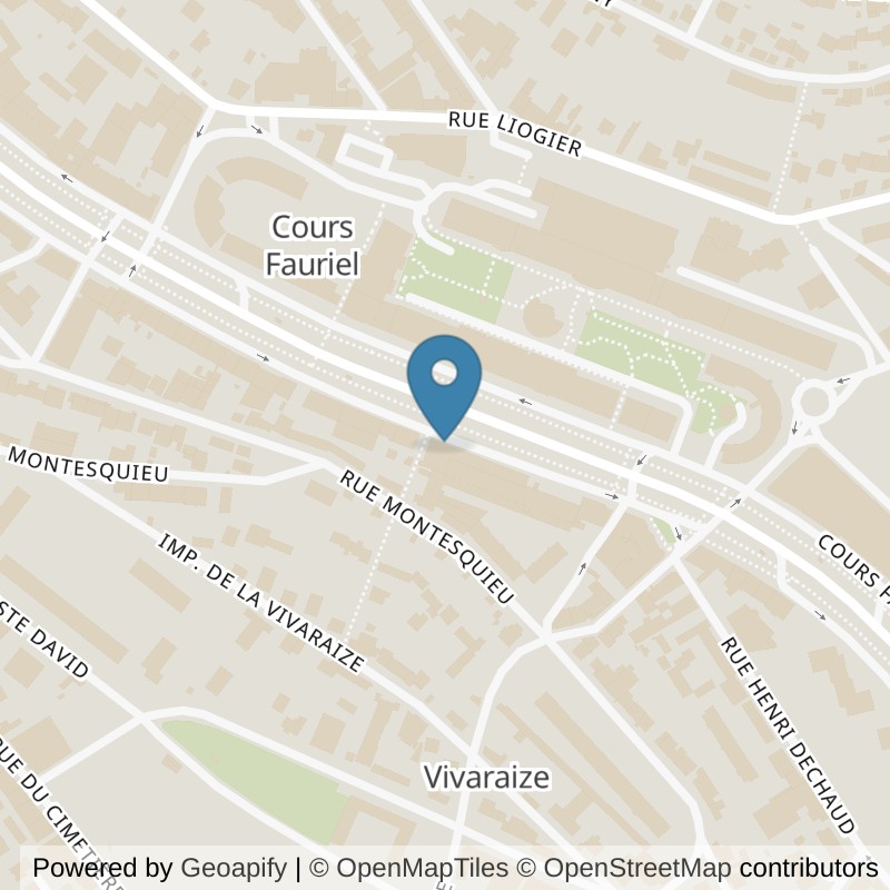 Map: location of L'Appart Fitness Saint-Étienne Fauriel in Saint-Etienne