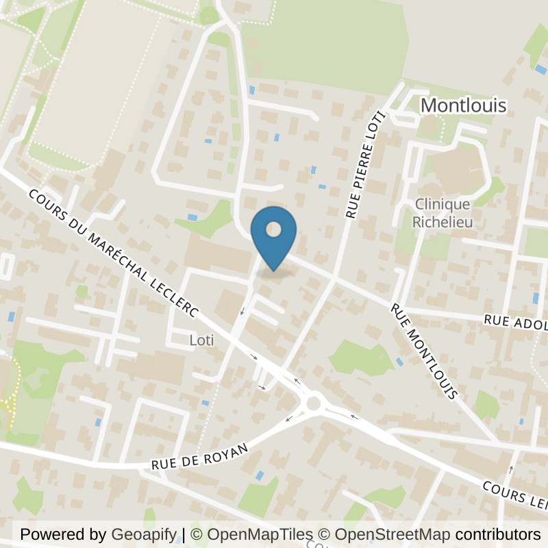 Map: location of L'Appart Fitness Saintes in Saintes