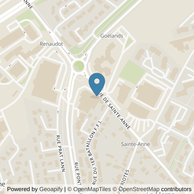 Map: location of L'Appart Fitness Vannes Ouest in Vannes