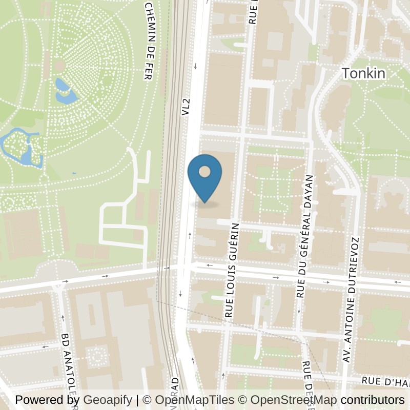 Map: location of L'Appart Fitness Villeurbanne Tête d'Or in Villeurbanne