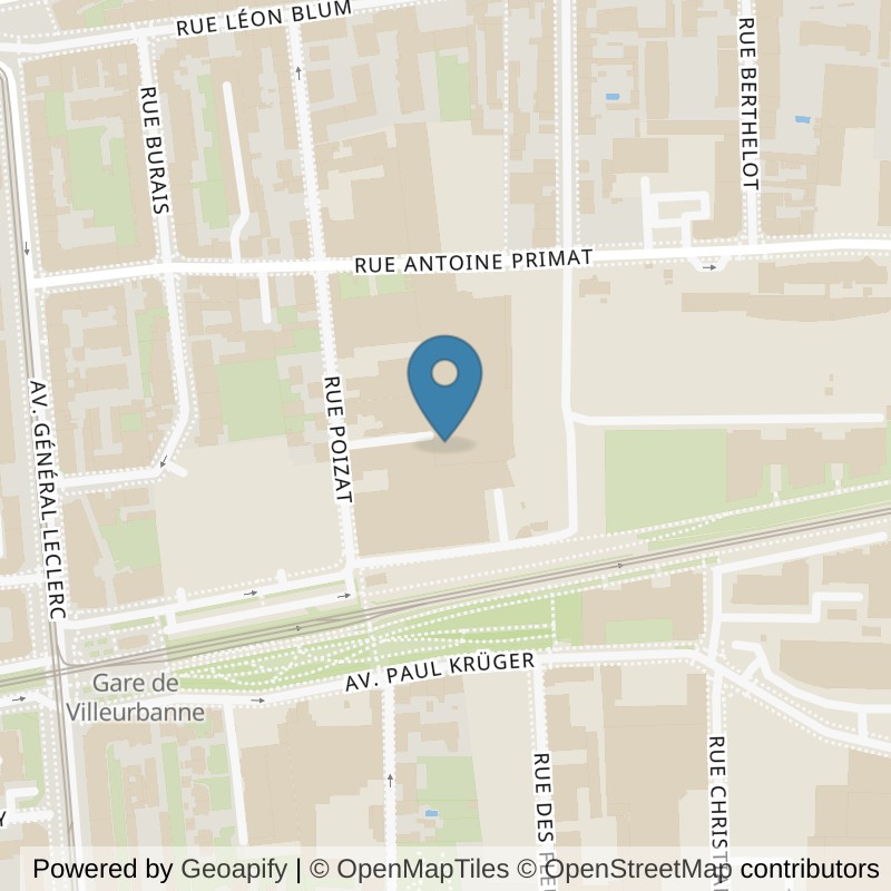 Map: location of L'Appart Fitness Villeurbanne Grandclément in Villeurbanne