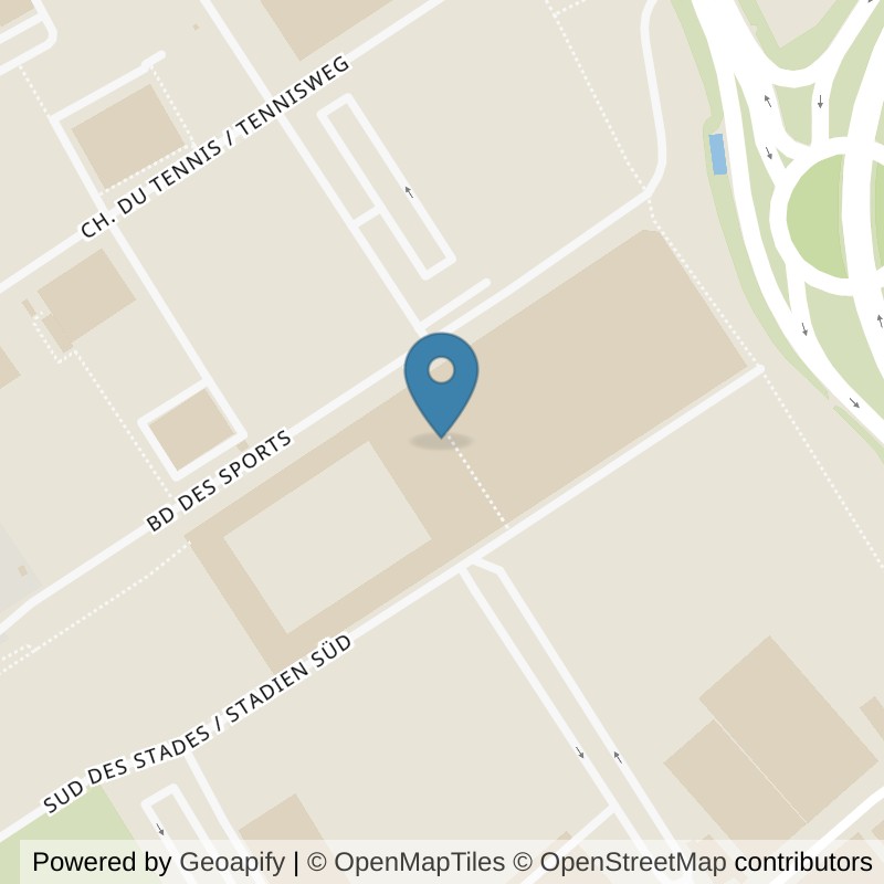Map: location of Let's Go Fitness Bienne (Tissot Arena) in Biel/Bienne