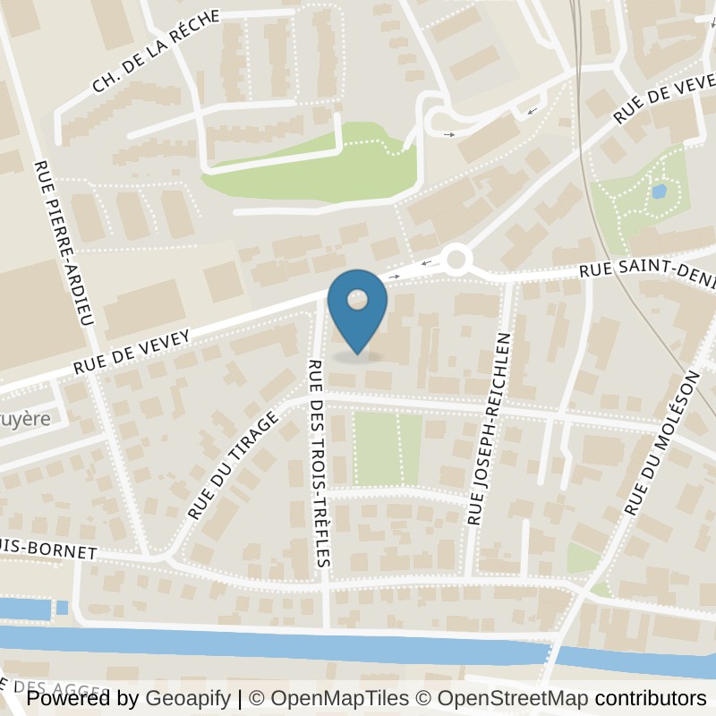 Map: location of Let's Go Fitness Bulle (Trois-trèfles) in Bulle
