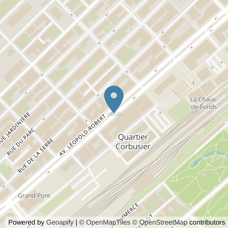 Map: location of Let's Go Fitness Chaux-de-Fonds (POD) in La Chaux-de-Fonds