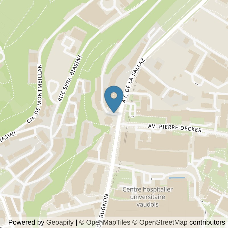Map: location of Let's Go Fitness Lausanne (Falaises) in Lausanne