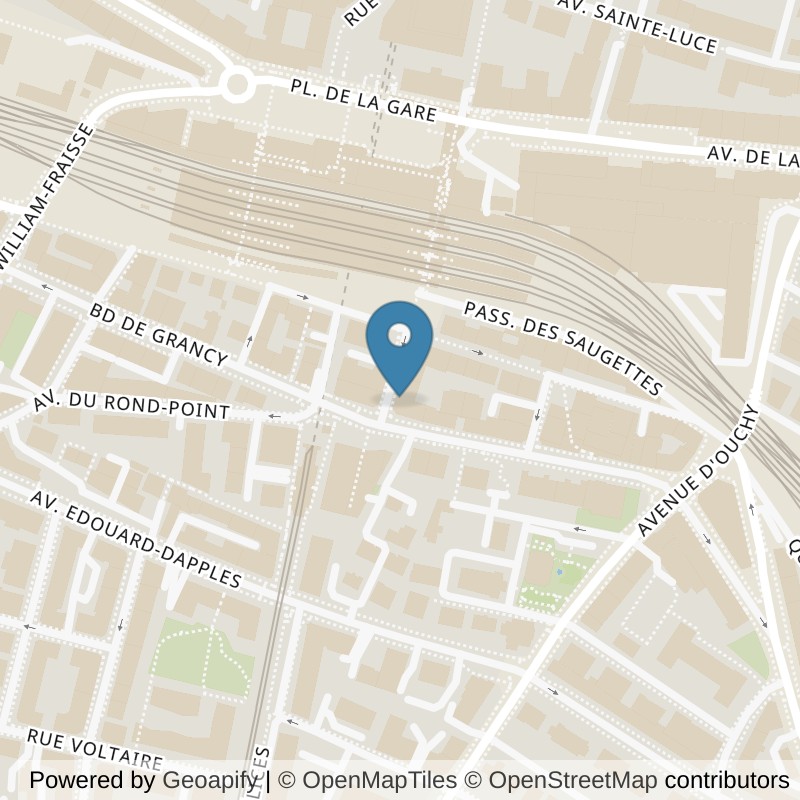 Map: location of Let's Go Fitness Lausanne (Grancy) in Lausanne