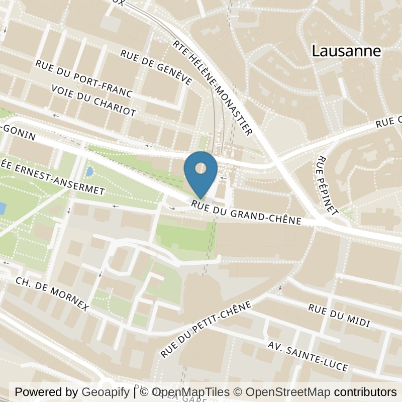 Map: location of Let's Go Fitness Lausanne (St-François) in Lausanne