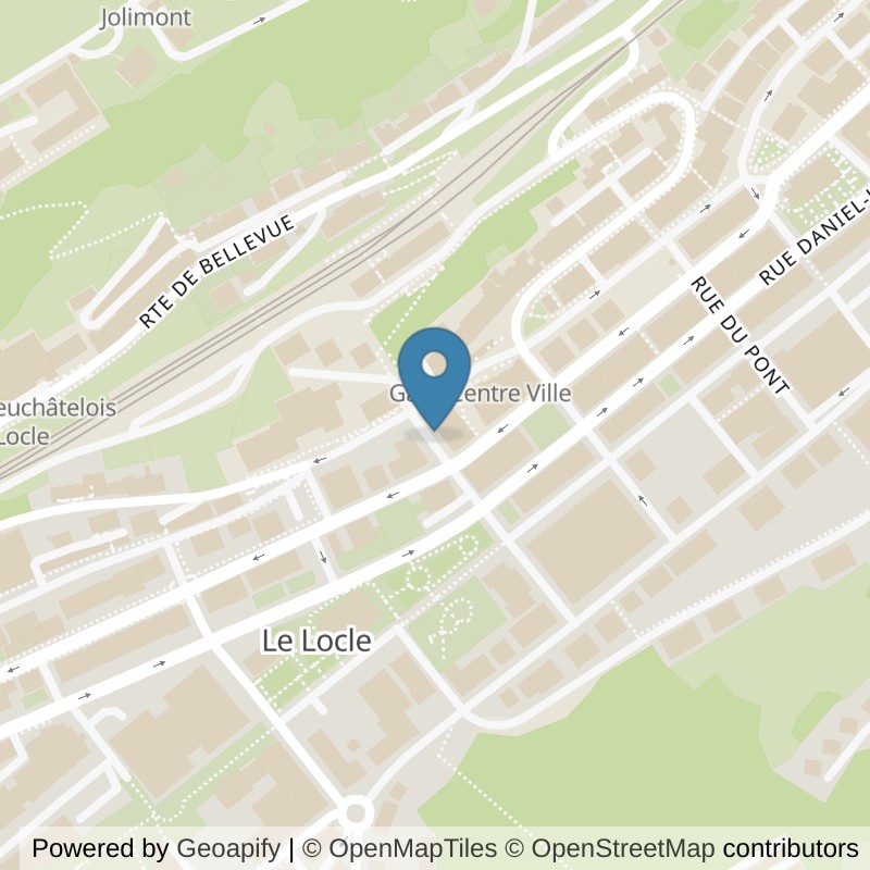 Map: location of Let's Go Fitness Le Locle in Le Locle