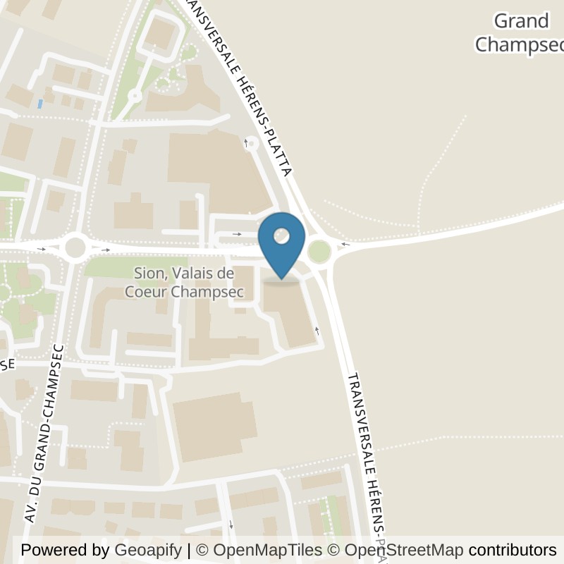 Map: location of Let's Go Fitness Sion (Grand-Champsec) in Sion