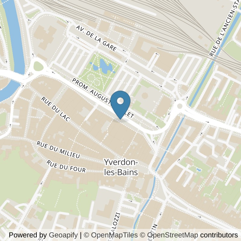 Map: location of Let's Go Fitness Yverdon (Remparts) in Yverdon-les-Bains