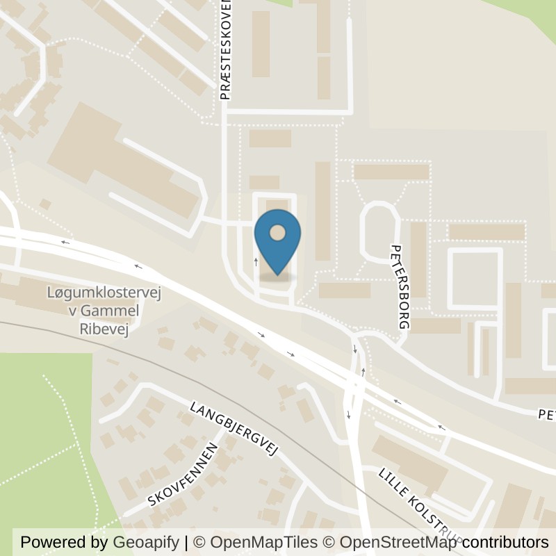 Map: location of Local Fitness Aabenraa - Petersborg in Aabenraa