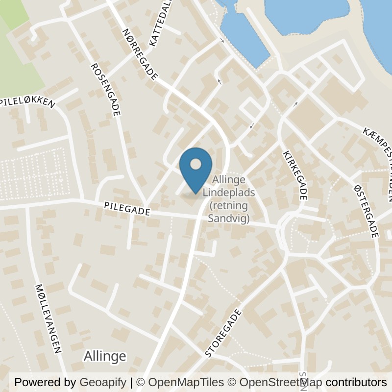 Map: location of Local Fitness Allinge in Allinge