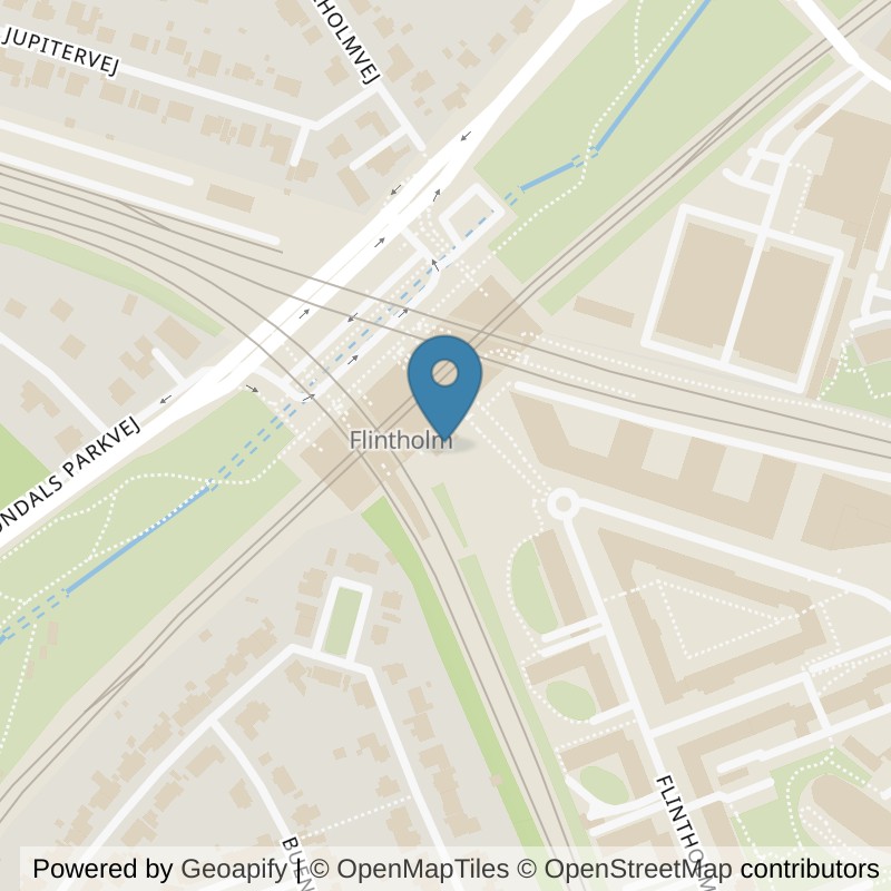 Map: location of LOOP Flintholm in Frederiksberg