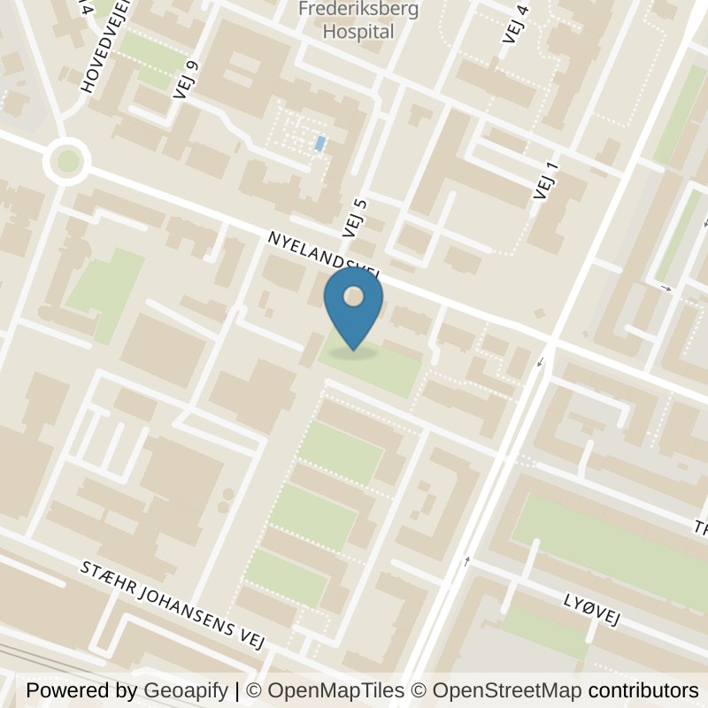 Map: location of LOOP Frederiksberg in Frederiksberg
