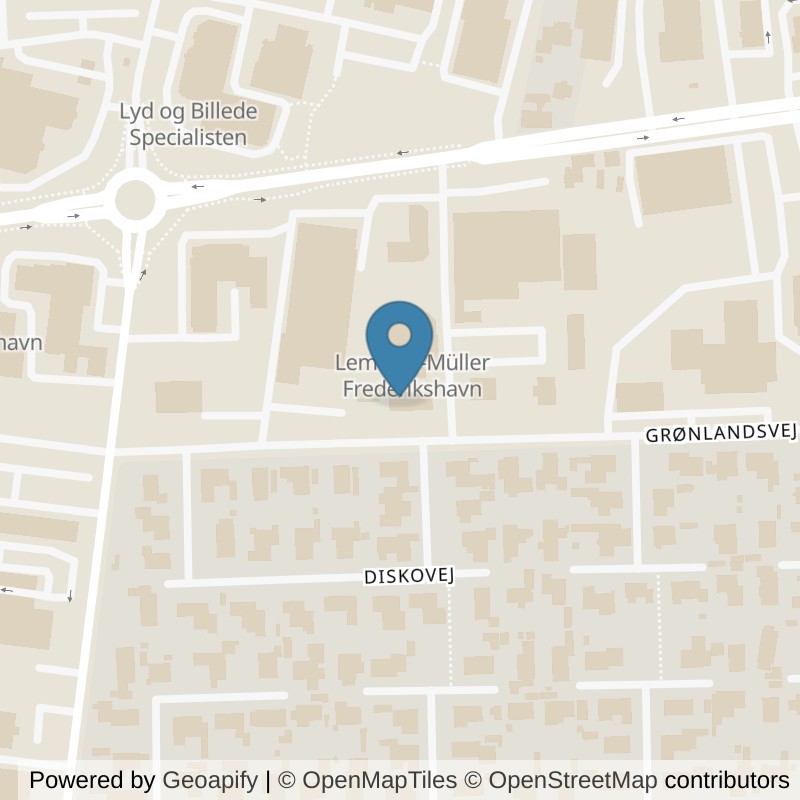 Map: location of LOOP Frederikshavn in Frederikshavn