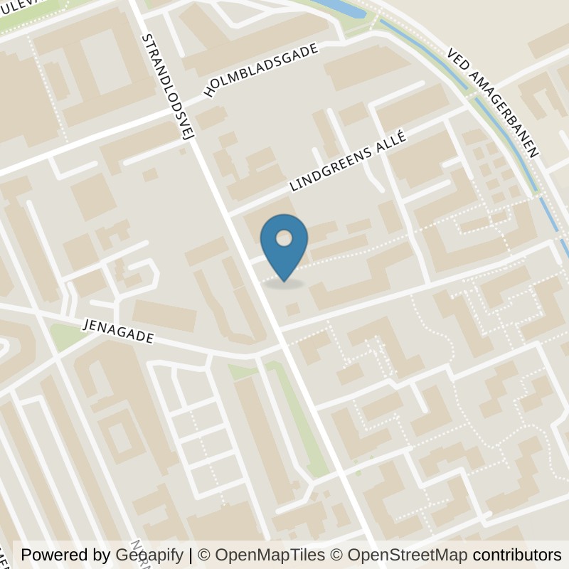 Map: location of LOOP Amager, Strandlodsvej in København