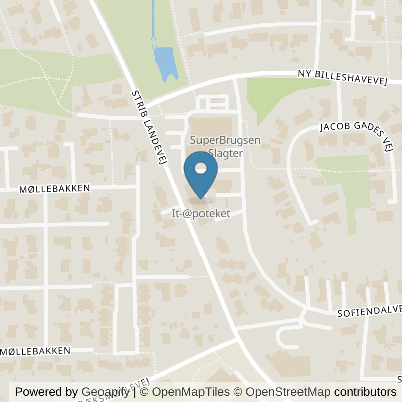 Map: location of LOOP Strib in Middelfart