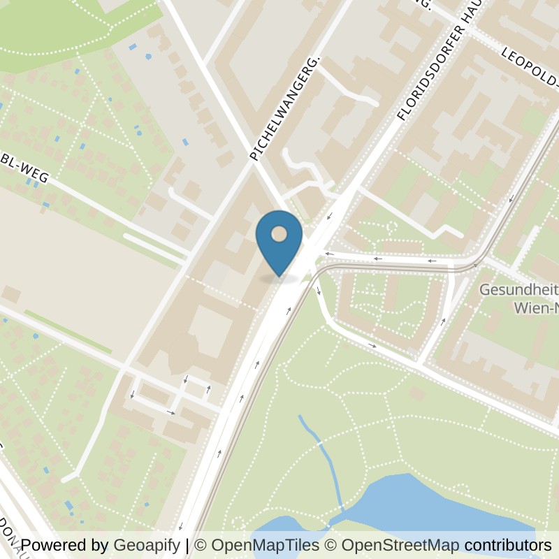 Map: location of LOVT Floridsdorf Fitnessstudio in Wien