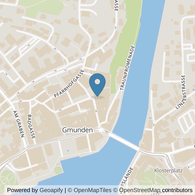 Map: location of Luma Studio in Gmunden