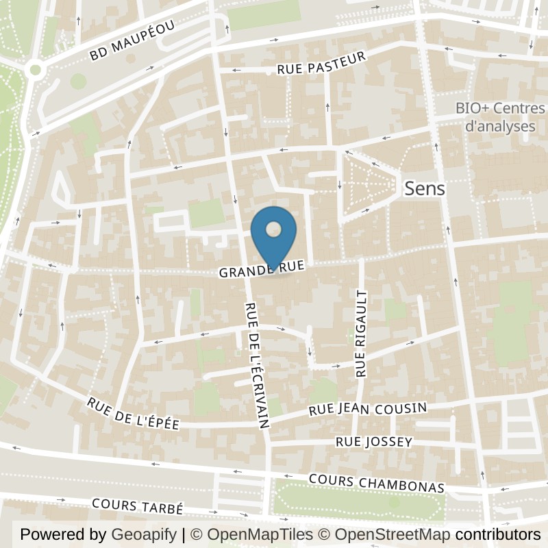 Map: location of Magic Form Sens in Sens