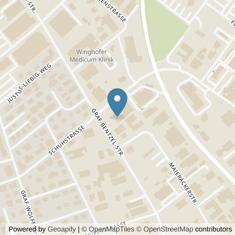 Map: location of MC Shape Rottenburg in Rottenburg am Neckar