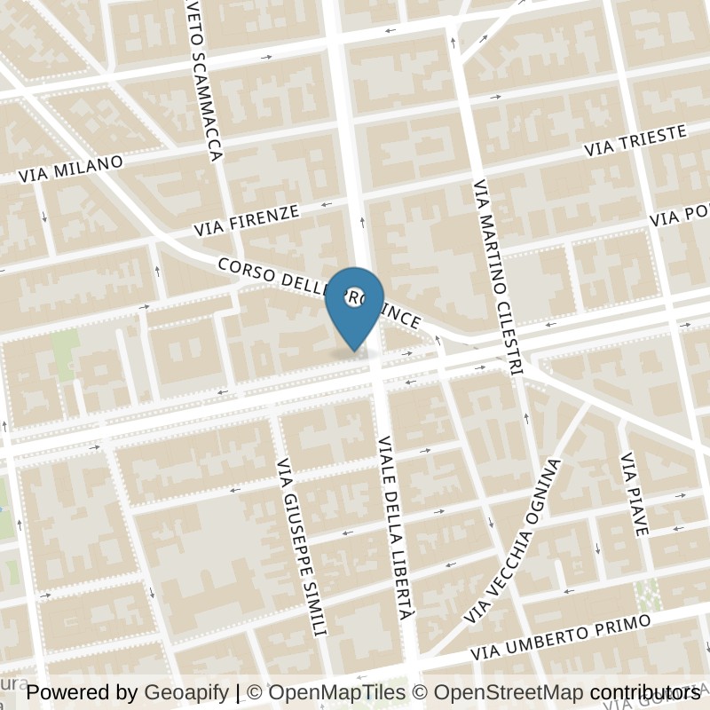 Map: location of McFIT Catania in Catania