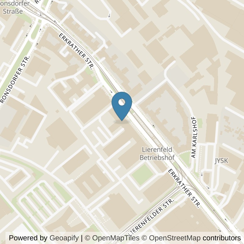 Map: location of McFIT Düsseldorf-Lierenfeld in Düsseldorf