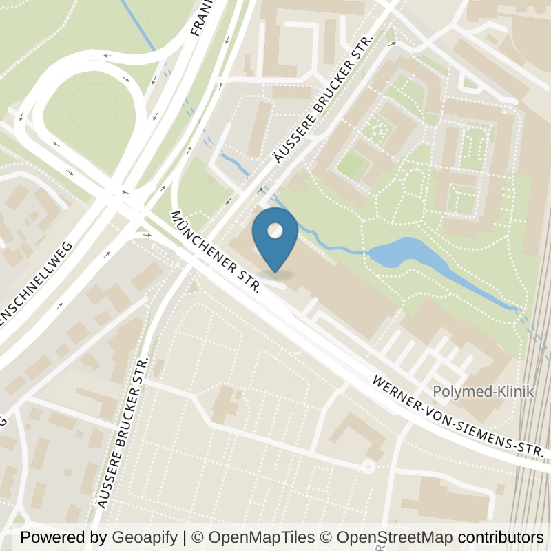 Map: location of McFIT Erlangen in Erlangen