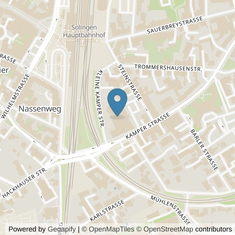 Map: location of McFIT Solingen in Solingen