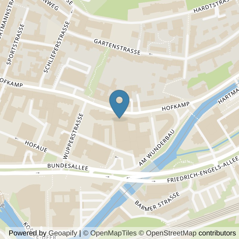 Map: location of McFIT Wuppertal-Elberfeld in Wuppertal