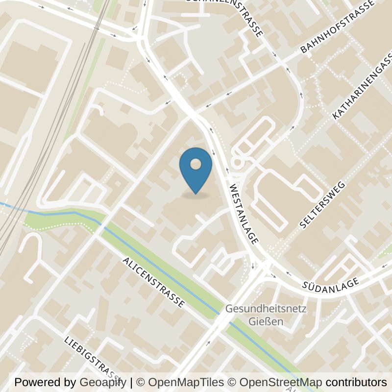 Map: location of McFIT Gießen in Gießen