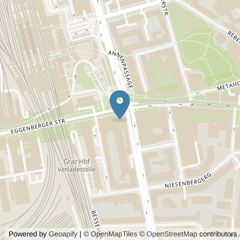Map: location of McFIT Graz-Gries in Graz