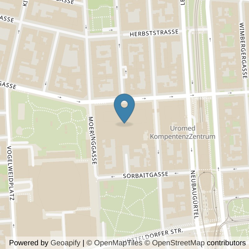 Map: location of McFIT Wien-Lugnercity in Wien