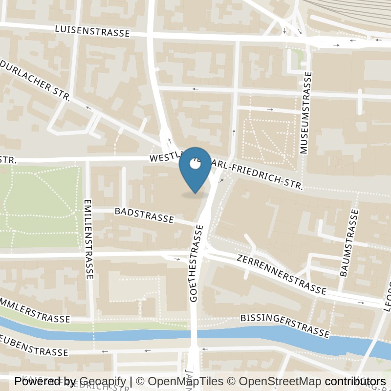 Map: location of McFIT Pforzheim in Pforzheim
