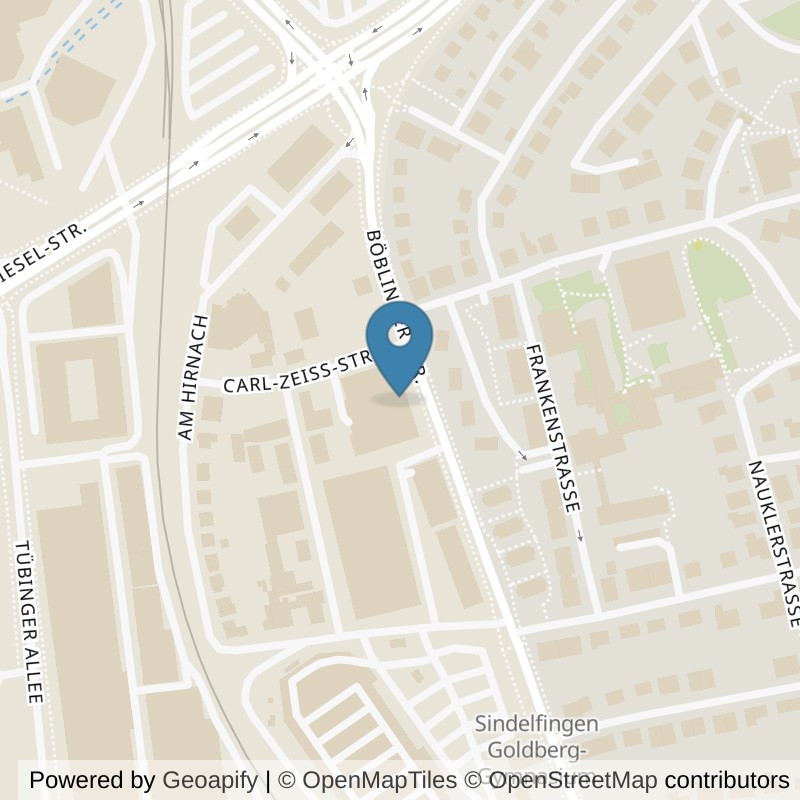 Map: location of McFIT Sindelfingen in Sindelfingen