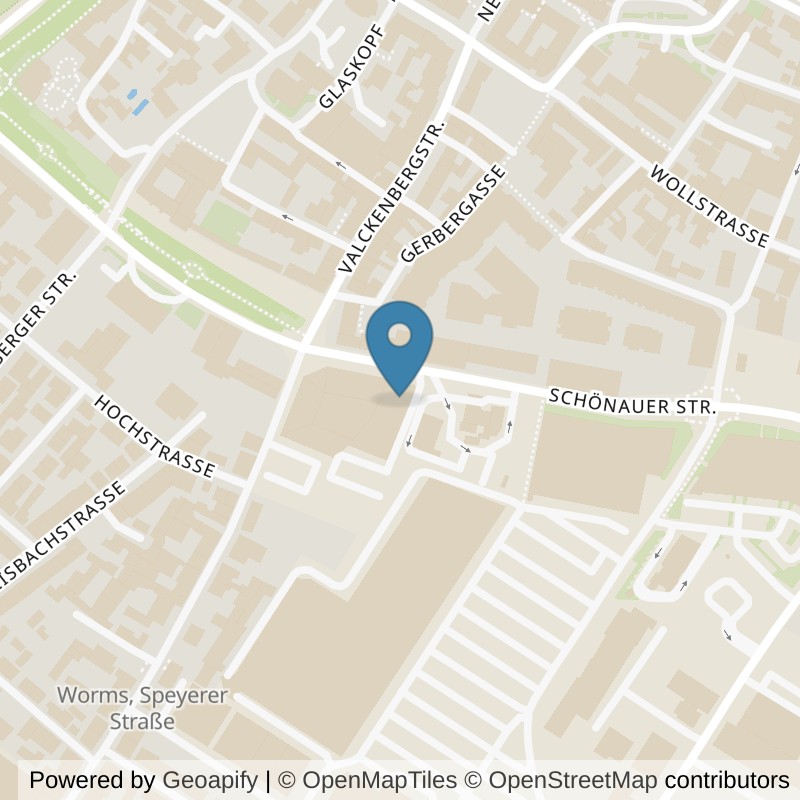 Map: location of McFIT Worms in Worms