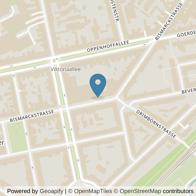 Map: location of MedAix Training Aachen Frankenberger Viertel in Aachen