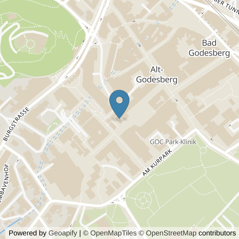 Map: location of MedAix Training Bonn Bad Godesberg in Bonn
