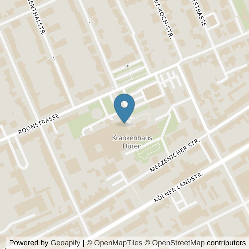 Map: location of MedAix Training Düren Krankenhaus in Düren