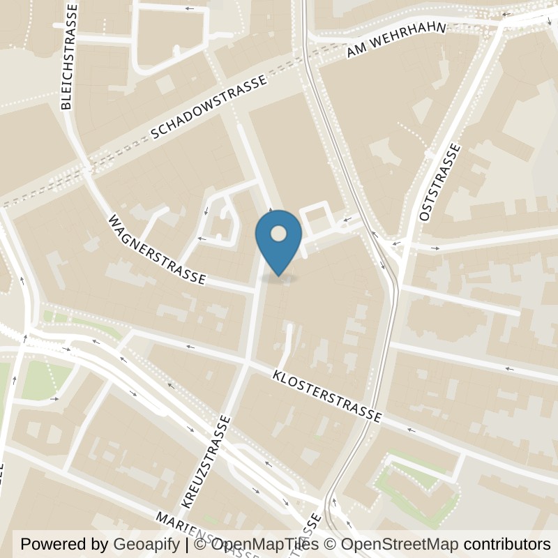 Map: location of MedAix Training Düsseldorf Liesegangstraße in Düsseldorf
