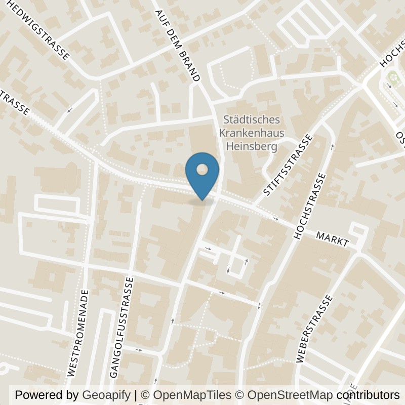 Map: location of MedAix Training Heinsberg in Heinsberg