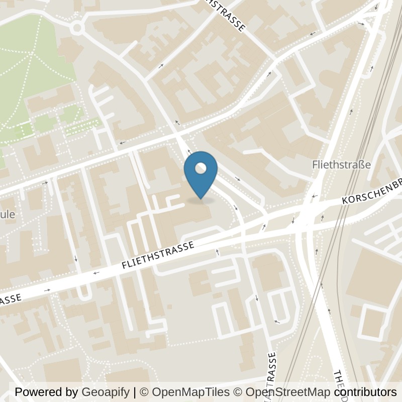 Map: location of MedAix Training Mönchengladbach Berliner Platz in Mönchengladbach